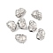 Hammered 304 Stainless Steel Beads, Nuggets, Stainless Steel Color, 7.5x6x5mm, Hole: 1.8mm