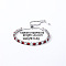 Brass Micro Pave Cubic Zirconia Slider Bracelets for Woman, Square, Red, Inner Diameter: 6-3/4 inch(17cm)