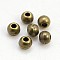 Tibetan Style Spacer Beads, Round, Lead Free & Cadmium Free, Antique Bronze, 5x4mm, Hole: 1.5mm