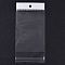 Rectangle OPP Cellophane Bags, Top Self Seal Bags with Hanging Hole, Clear, 17x8x0.01cm, Hole: 7mm, Inner Size: 13.9x8.1cm