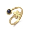 304 Stainless Steel with Natural Lapis Lazuli Ring, US Size 7 1/2(17.7mm)