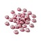 Opaque Resin European Beads, Large Hole Beads, Rondelle with Silver Color Plated Brass Cores, Red, 14x7.5mm, Hole: 5mm