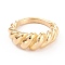 Ion Plating(IP) Unisex 304 Stainless Steel Finger Rings, Croissant Rings, Golden, Size 7, 3~6mm, Inner Diameter: 17.5mm