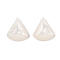 Opaque Resin Decoden Cabochons, Triangle, White, 9.5x8x3mm