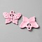 Baking Paint Alloy Pendants, Butterfly Charm, Pink, 16.5x20x2mm, Hole: 1.5mm