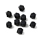 Silicone Beads, Octagon, Black, 14x14x14mm, Hole: 2mm