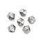 304 Stainless Steel Beads, Pentagon, Faceted, Stainless Steel Color, 4x4x4mm, Hole: 1.4mm