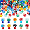 80Pcs 10 Colors Handmade Lampwork Beads, Mushroom, Mixed Color, 15~16.5x11.5~13mm, Hole: 2mm, 8 pcs/color