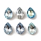 K5 Glass Rhinestone Cabochons, Pointed Back & Back Plated, Faceted, Teardrop, Mixed Color, 14x10x5mm