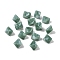 Acrylic Beads, Nuggets, Two Tone, Faceted, Medium Aquamarine, 11.5x19.5x21.5mm, Hole: 1.8mm, 179pcs/500g