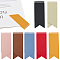 7Pcs 7 Colors PU Leather Bookmarks, Rectangle, Mixed Color, 80x30mm, 1pc/color