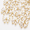 Brass Cubic Zirconia Charms, Bowknot, Clear, Real 18K Gold Plated, 11x12.5x3mm, Hole: 0.8mm