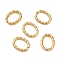 304 Stainless Steel Linking Rings, Quick Link Connectors, Twisted Oval, Golden, 9x7x1.5mm, Inner Diameter: 7x4mm