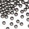 Brass Crimp Beads, Black, 3.5x2mm, Hole: 2mm