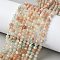 Natural Arusha Sunstone Beads Strands, Round, Faceted, 4mm, Hole: 0.6mm, about 102pcs/strand, 15.35''(39cm)
