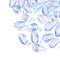 Baking Painted Transparent Glass Beads, Teardrop, Light Sky Blue, 9x6mm, Hole: 1.2mm, about 2325pcs/1000g