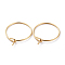 316 Surgical Stainless Steel Hoop Earrings Findings, Wine Glass Charms Findings, Real 18K Gold Plated, 20x0.8mm, Inner Diameter: 19mm, 20 Gauge
