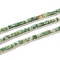 Natural Green Spot Jasper Beads Strands, Column, 4~5x2.2mm, Hole: 0.8mm, about 85~99pcs/Strand, 15.75 inch(40cm)