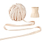 Polyester Elastic Cords, Flat, Moccasin, 10mm, about 21.87 Yards(20m)/Skein