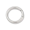 Brass Spring Gate Rings, Round, Cadmium Free & Nickel Free & Lead Free, Platinum, 20x3.5mm