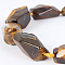 Natural Tiger Eye Gemstone Bead Strands, Nuggets, 22~38x15~30x8~20mm, Hole: 2mm, about 10~17pcs/strand, 16.54 inch