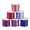 6 Rolls 6 Colors 6-Ply Polyester Metallic Thread, for Embroidery and DIY Braided Bracelets Making, Mixed Color, 0.4mm, about 54.68 yards(50m)/roll, 1 color/roll