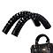 Leather Bag Handle Pads, Rectangle, Black, 140x65x3mm