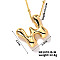 Simple and Stylish Brass Letter Pendant Satellite Chain Necklaces for Women Men, Golden, Letter W, 16.14 inch(41cm)