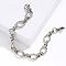 Non-Tarnish Stainless Steel Oval Link Chain Bracelet, Stainless Steel Color, Inner Diameter: 7-1/2 inch(19cm)