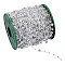 Plastic Imitation Pearl Beaded Chains, with Spool, Round, Silver, 3~7.5mm, about 196.85 Feet(60m)/Roll