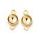 Flat Round Brass Rhinestone Connecter Settings, Nickel Free, Real 18K Gold Plated, Fit for 5mm Rhinestone, 9x5x2mm, Hole: 1mm
