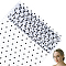 1M Polyester Mesh Fabric, with Plastic Beads, for DIY Veils Hats Fascinators, Black, 250mm