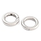 Tarnish Resistant Ring Smooth 304 Stainless Steel Spring Gate Rings, O Rings, Snap Clasps, Stainless Steel Color, 9 Gauge, 15x3mm