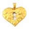Alloy Big Pendants, Heart with Lock, Golden, 50x60x4mm, Hole: 5x11mm