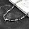 Tarnish Resistant Men's 304 Stainless Steel Curb Chain Necklaces, with Lobster Claw Clasps, Faceted, Stainless Steel Color, 24.4 inch(62cm)