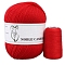 Knitting Yarn, Cashmere Yarn, for Blanket Pillows Craft Crochet Yarns, Red, 2mm, about 50g/skein