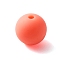 Silicone Beads, Round, Coral, 11.5~12mm, Hole: 2mm