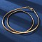 Ion Plating(IP) 304 Stainless Steel Necklaces, with Lobster Clasps, Golden, 17.7 inch(45cm)