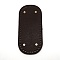 Imitation Leather Knitting Crochet Bags Bottom, with Iron Findings, for Bag Bottom Accessories, Oval, Coconut Brown, 22x10x0.8cm, Hole: 5mm
