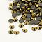 Glass Hotfix Rhinestone, Grade AA, Flat Back & Faceted, Half Round, Aurum, SS16, 3.8~4.0mm, about 1440pcs/bag