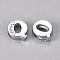 Alloy Slide Charms, with Crystal Rhinestone, Letter, Platinum, Letter.Q, Q: 11.5x11x4.5mm, Hole: 2x8mm