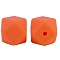 Octagon Food Grade Silicone Beads, Tomato, 17mm