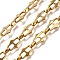 Ion Plating(IP) 304 Stainless Steel Nuggets Link Chains, Unwelded, Real 18K Gold Plated, 13.5x8.5x1.4mm