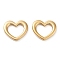 304 Stainless Steel Linking Rings, Heart, Real 14K Gold Plated, 15.8x17.5x2.2mm, Hole: 10x11mm