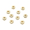 Flat Round Brass Micro Pave Clear Cubic Zirconia Spacer Beads, Rack Plating, Lead Free & Cadmium Free, Long-Lasting Plated, Real 18K Gold Plated, 6x2.5mm, Hole: 2.6mm