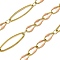 304 Stainless Steel Enamel Link Chains, Soldered, with Spool, Ion Plating(IP), Wheat, 20x6x1mm
