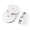 3 Rolls Baking Painted Iron Wire, Round, Silver, 0.4mm, 26 Gauge, about 164.04 Feet(50m)/Roll