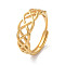 Ion Plating(IP) 304 Stainless Steel Hollow Sailor's Knot Adjustable Rings, Golden, Inner Diameter: 18mm