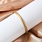 304 Stainless Steel Plain Bangles, Ion Plating(IP), Matte Gold Color, Inner Diameter: 2-1/4 inch(5.8cm), 5mm
