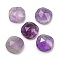 Natural Amethyst Cabochons, Faceted Square, 8x8x4mm